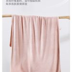 浴巾珊瑚绒[70'x33']-白色&豆沙色
